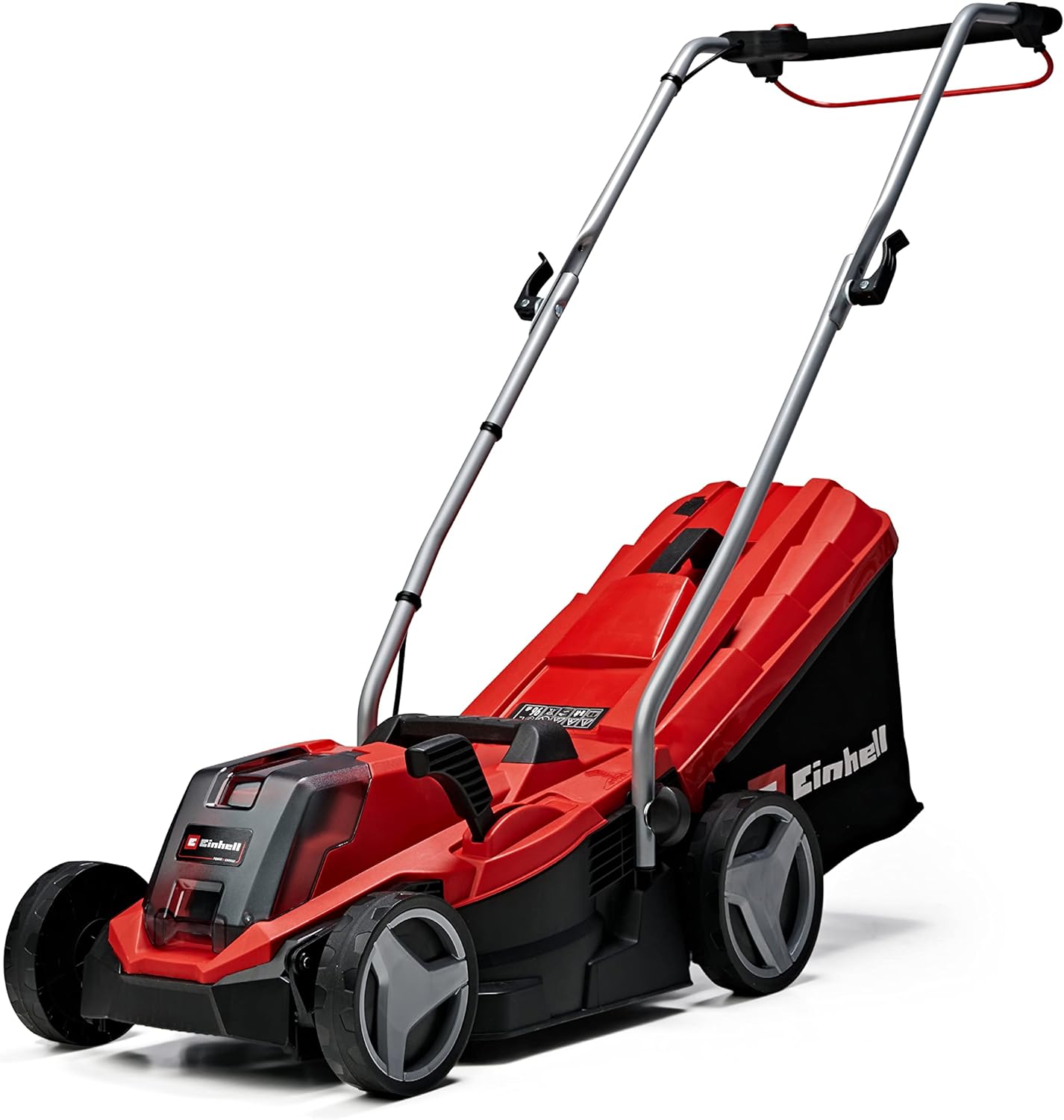 Einhell Tondeuse à gazon sans fil GE-CM 18/33 Li Kit Power X-Change (18V, Largeur de Coupe 33cm, Surface conseillée 200 m²) Livré avec Batterie 4,0 Ah et Chargeur