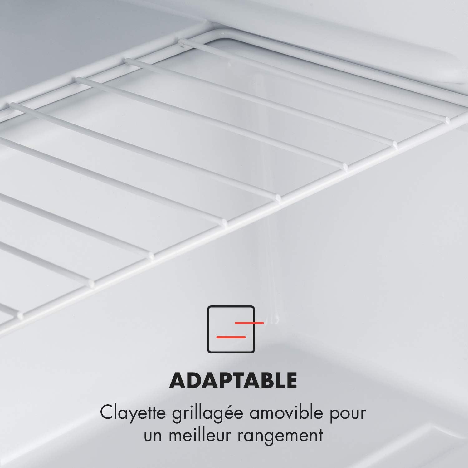 Klarstein Mini Congelateur Armoire, Petit Congélateur pour la Chambre et la Maison, Mini congélateur 33L, Congelateur Petite Taille avec Etagère, Econome en Energie, Appareil à glaçons et Grattoir