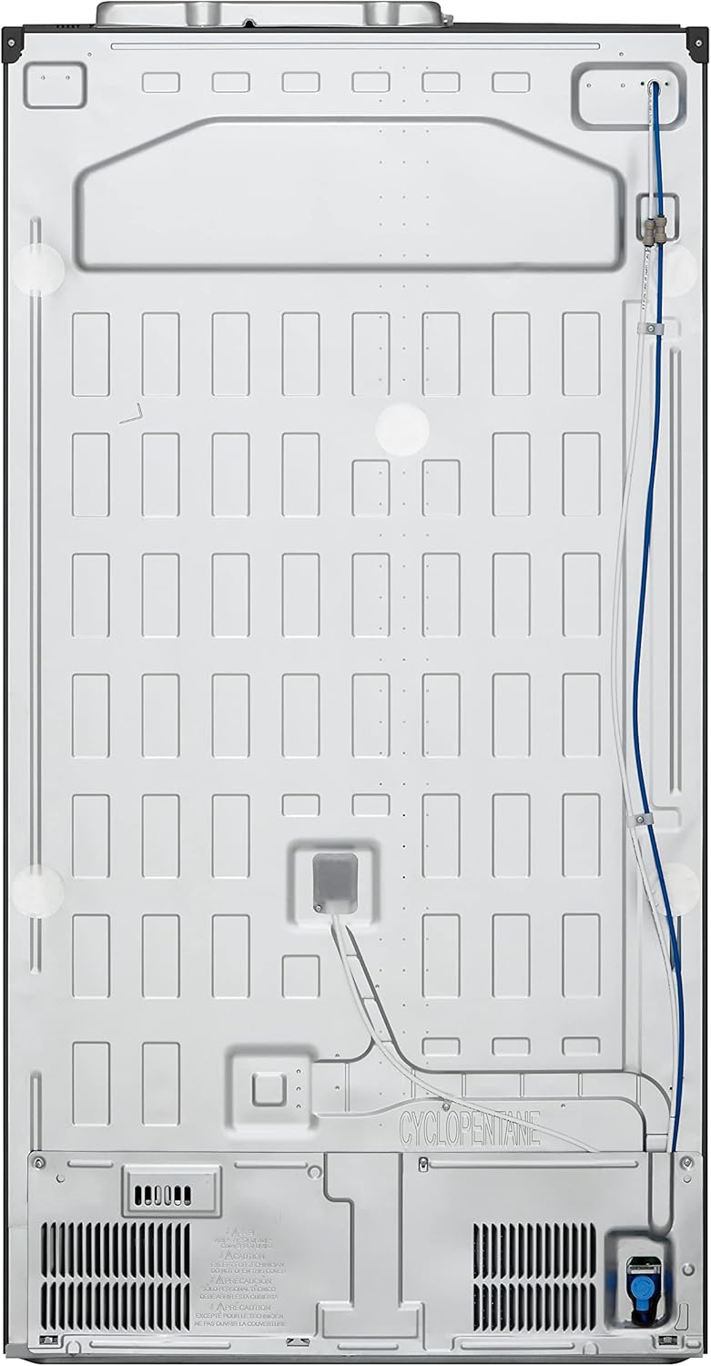 LG GSXV91MCAF Réfrigérateur combiné - Side by Side, 635L, InstaView, Total No-Frost, Compartiment congélation, Distributeur d'eau et glace UVnano, Compresseur Inverter Linear, Wi-Fi, Noir, Classe F