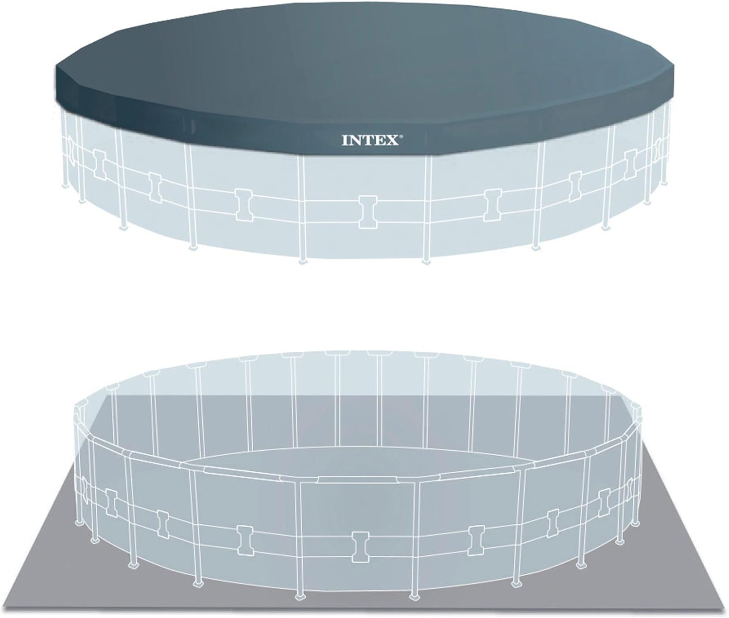 Intex piscine prism frame ronde tubulaire (ø)3,05 x (h)0,76m