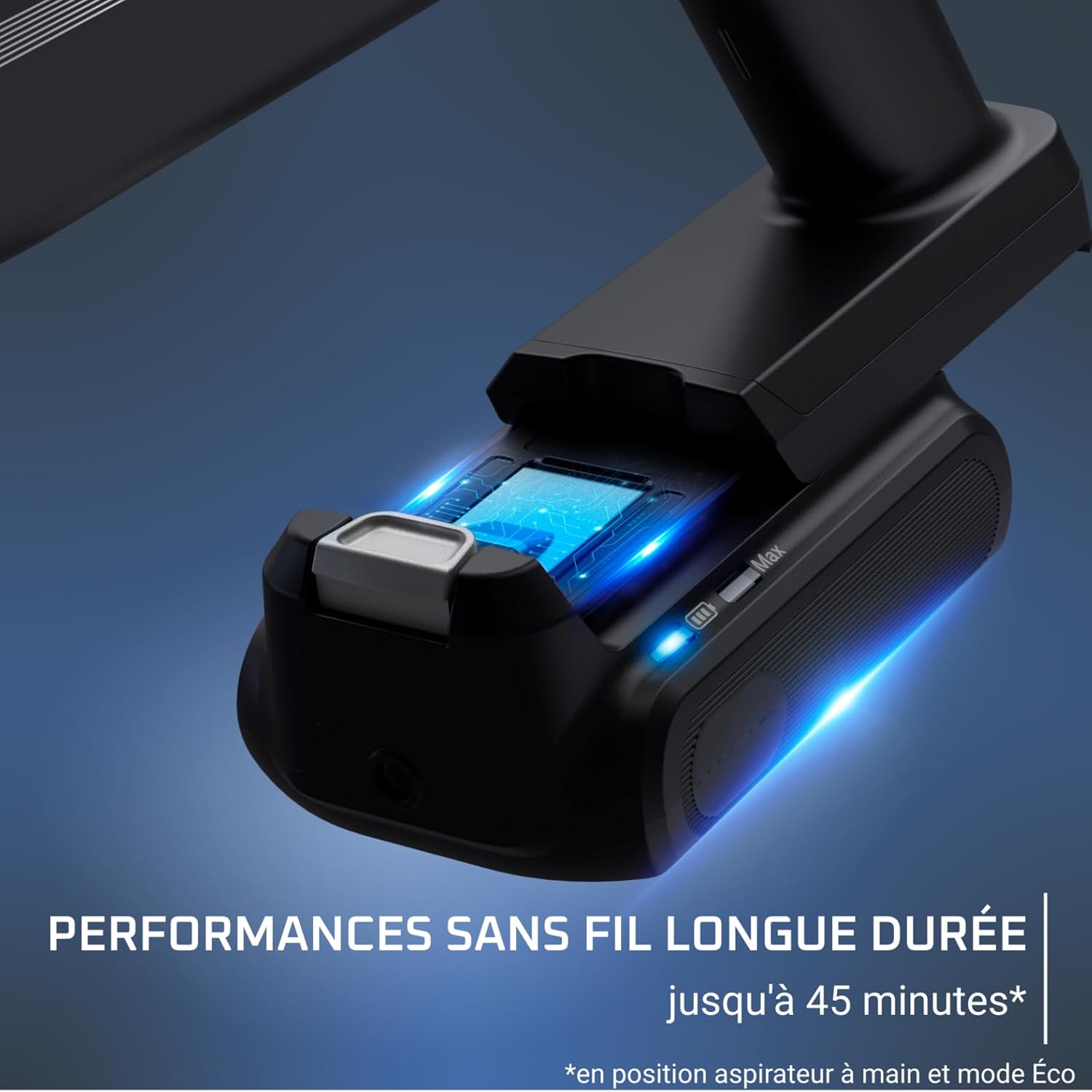 Rowenta X-Pert 7.60 Aspirateur Balai sans fil, Ultra Léger, Puissant 140W, Polyvalent, Autonomie 45min, Efficace tous Types de Sols RH6A33WO, Noir