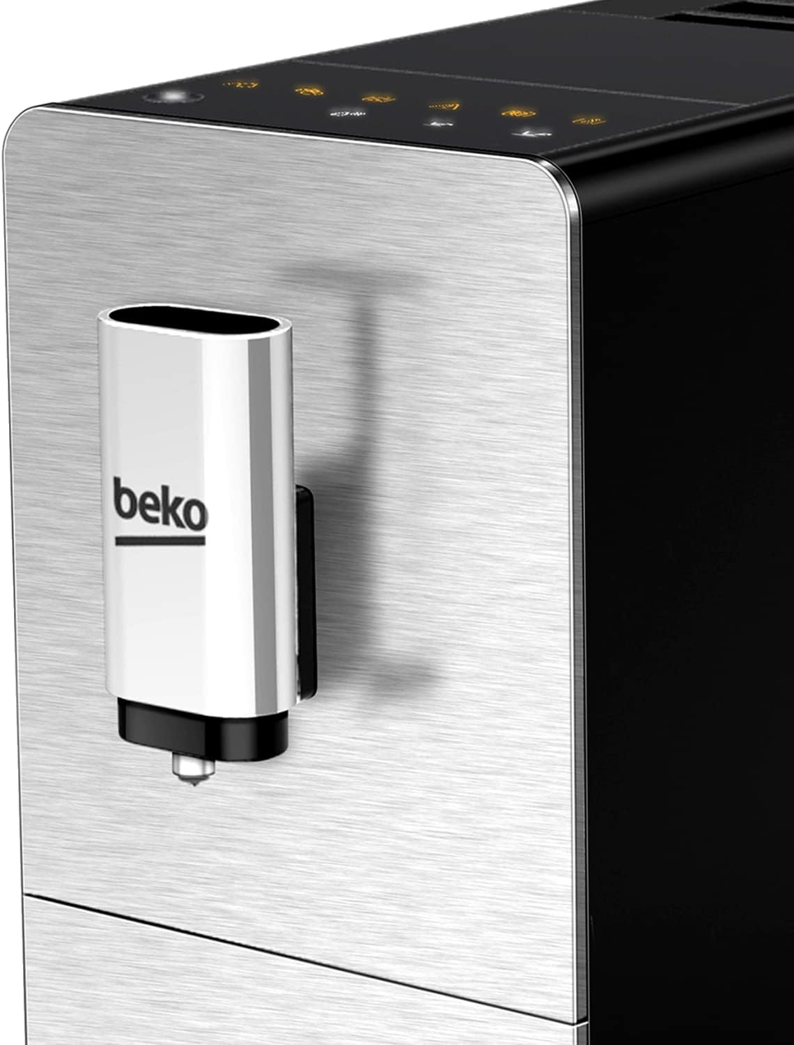 BEKO, Machine à café, expresso automatique, 1350 W / 19 bars, Capacité café : 125 g, Capacité eau : 1,4L, Système autonettoyant, 5 niveaux de broyage, Arrêt automatique, Façade Inox Brossé
