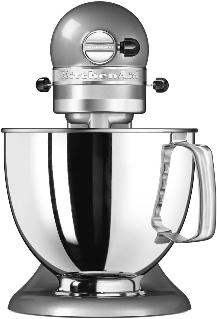 KitchenAid Robot Pâtissier I Artisan I Robot cuisine multifonctions à tête inclinable I Avec 4 accessoires I Bol de 4,8L | Crème