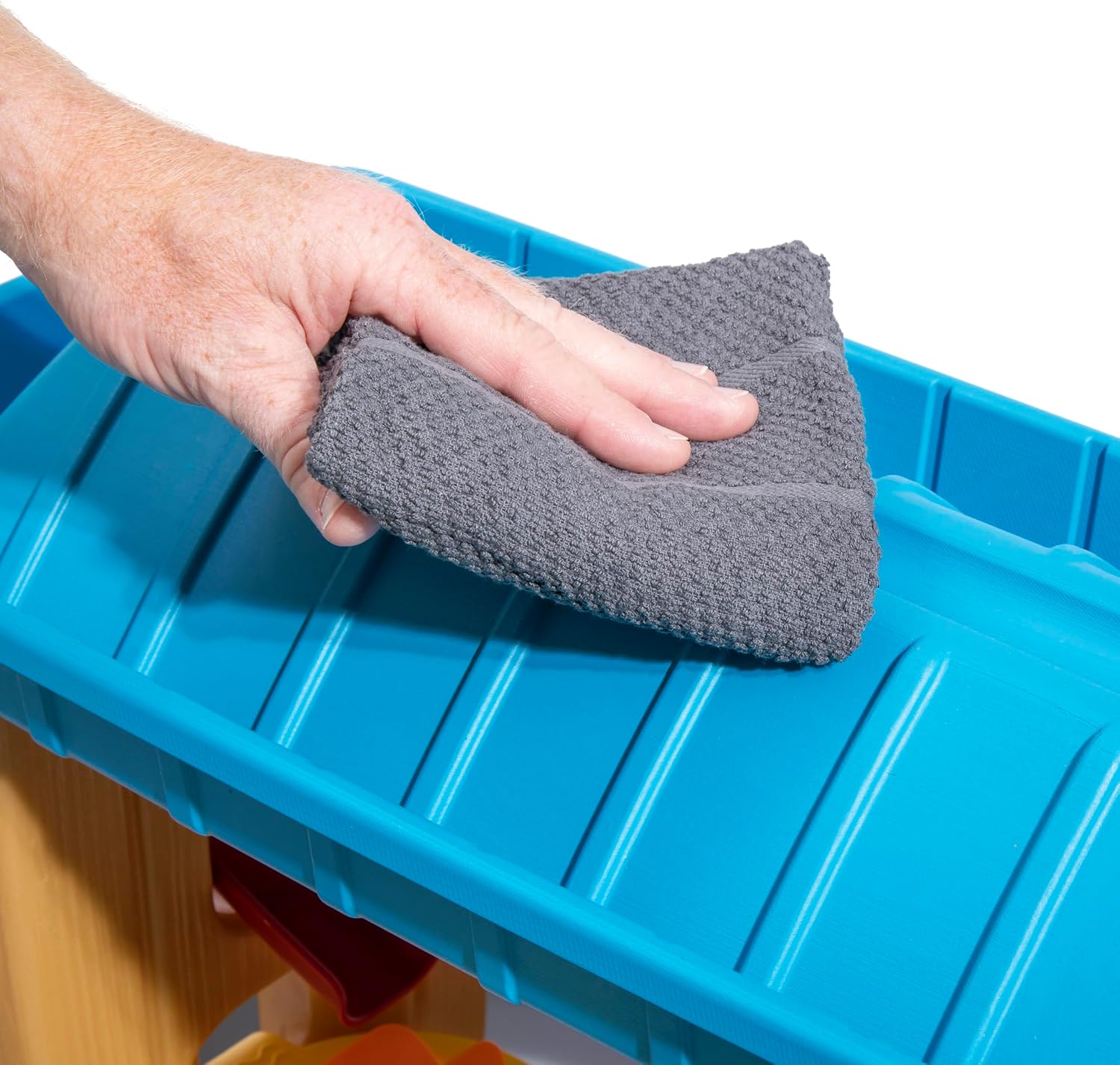 Step2 Rain Shower Splash Table d'eau avec 13 Accessoires - Bleu & Vert | Table Jeux d'eau | Table d’activité pour Le Jardin, Table Activité Eau | Table d'eau Extérieur