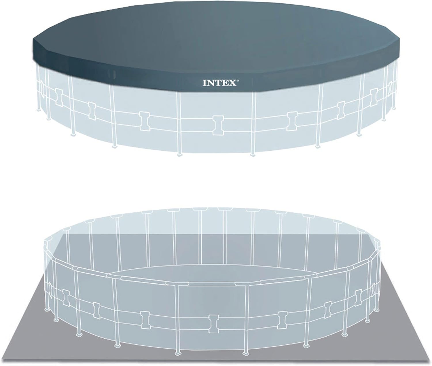 Intex piscine prism frame ronde tubulaire (ø)3,05 x (h)0,76m