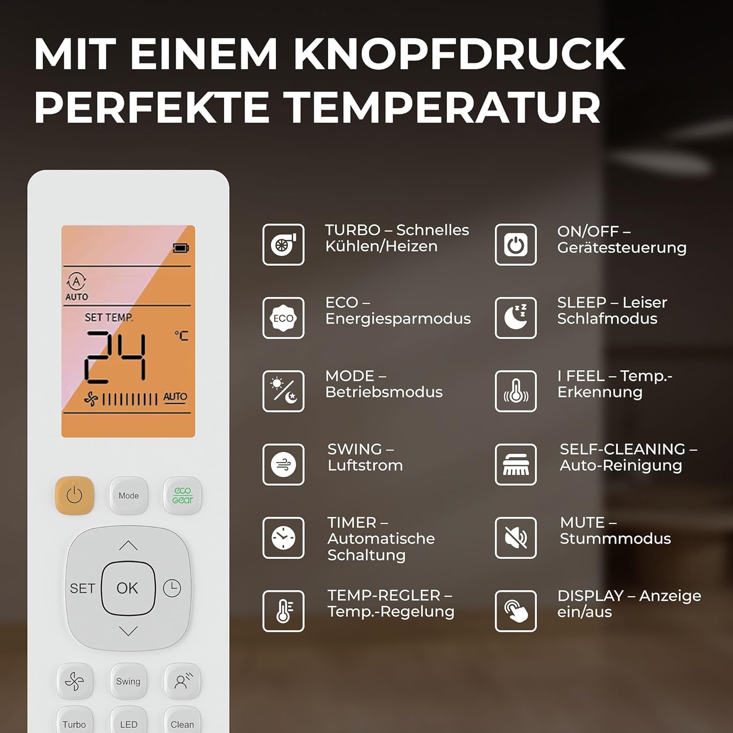 Kältebringer Climatiseur Split - 18000 BTU (5,1 kW) - Avec fonction chauffage, WiFi et App - très silencieux & économe en énergie - kit complet, 5m conduite de frigorigène, R32, matériel de montage