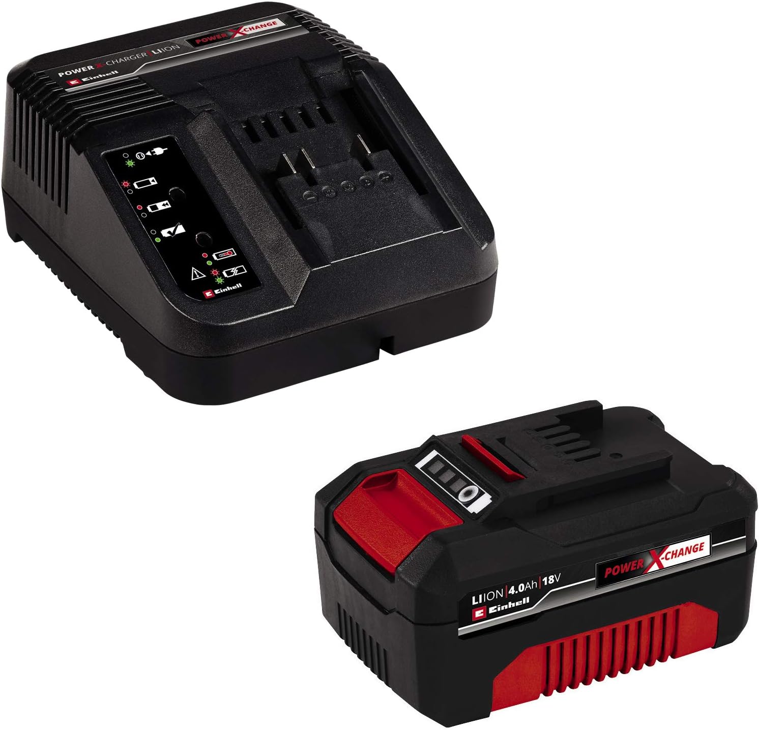 Einhell Tondeuse à gazon sans fil GE-CM 18/33 Li Kit Power X-Change (18V, Largeur de Coupe 33cm, Surface conseillée 200 m²) Livré avec Batterie 4,0 Ah et Chargeur