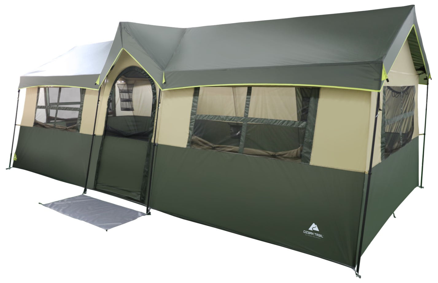 Ozark Trail Hazel Creek Tente de cabine 12 personnes, 3 chambres, vert