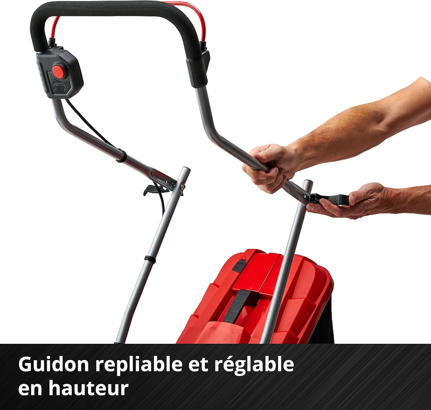Einhell Tondeuse à gazon sans fil GE-CM 18/33 Li Kit Power X-Change (18V, Largeur de Coupe 33cm, Surface conseillée 200 m²) Livré avec Batterie 4,0 Ah et Chargeur