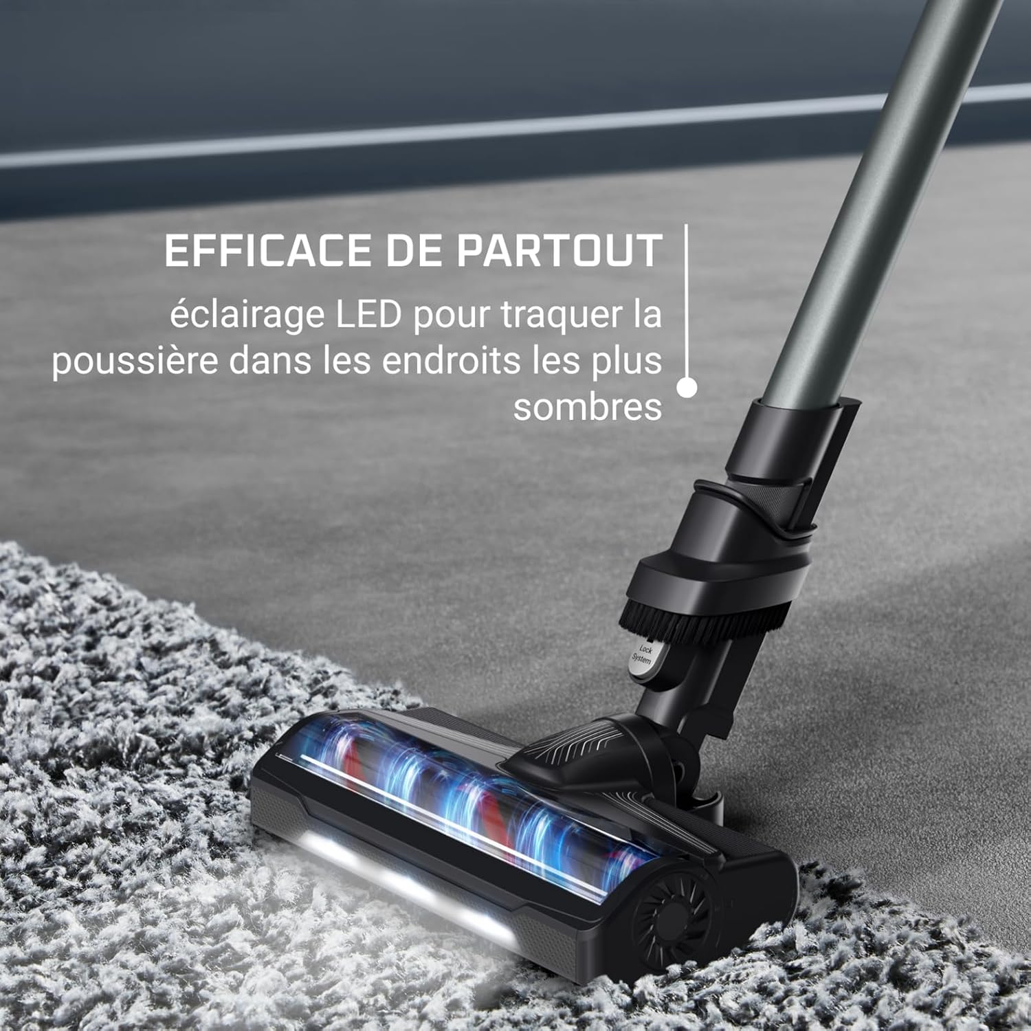 Rowenta X-Pert 7.60 Aspirateur Balai sans fil, Ultra Léger, Puissant 140W, Polyvalent, Autonomie 45min, Efficace tous Types de Sols RH6A33WO, Noir