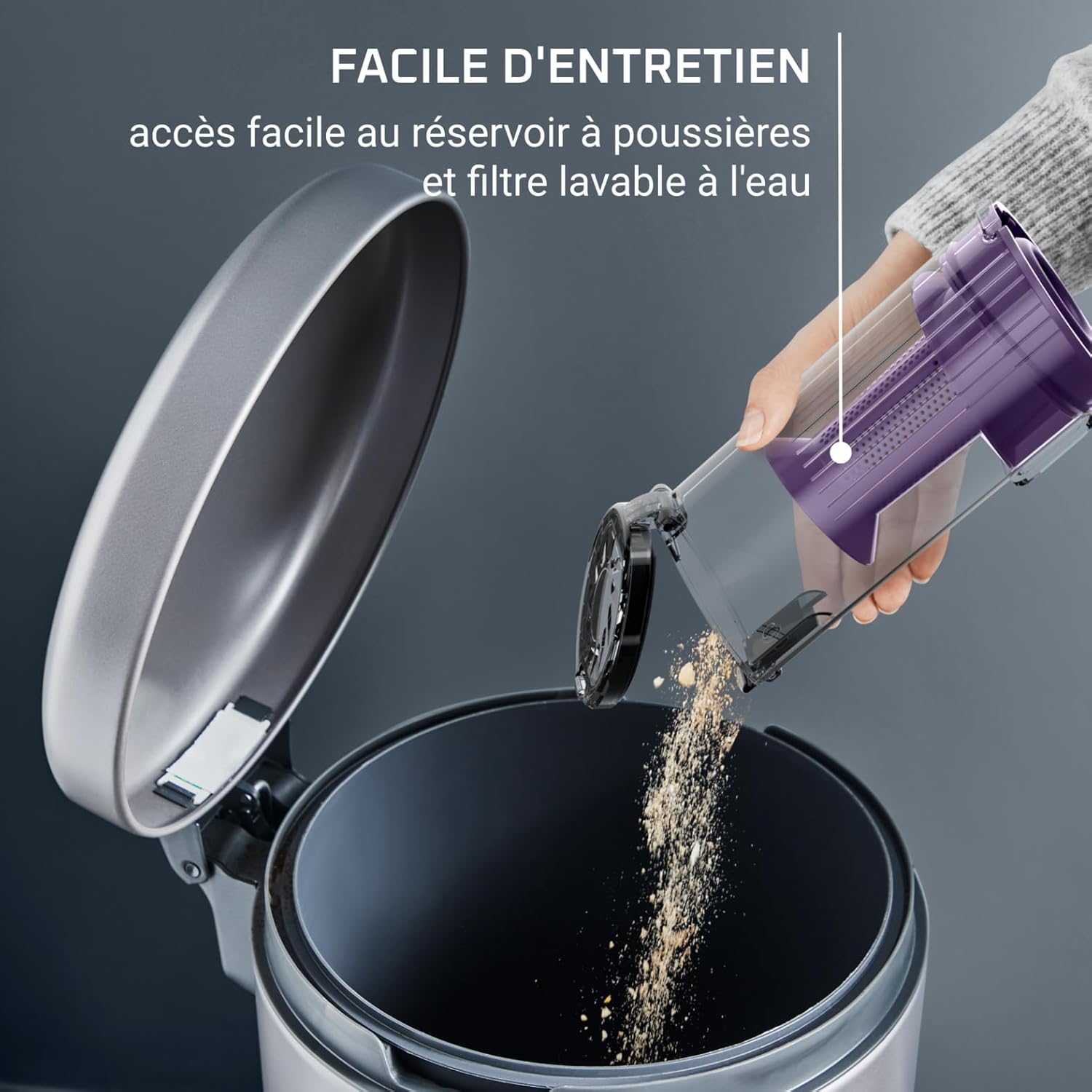 Rowenta X-Pert 7.60 Aspirateur Balai sans fil, Ultra Léger, Puissant 140W, Polyvalent, Autonomie 45min, Efficace tous Types de Sols RH6A33WO, Noir