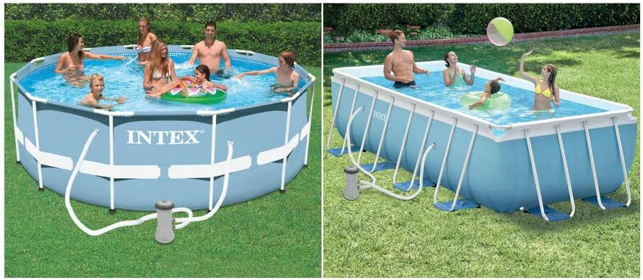 Intex piscine prism frame ronde tubulaire (ø)3,05 x (h)0,76m