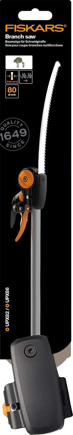 Fiskars Coupe-Branches Multifonctions Télescopique, pour Bois vert et Rameaux, Revêtement antiadhésif, Lame en acier/manche en aluminium, longueur 2,4 - 4 m, noir/orange, UPX86, 1023624