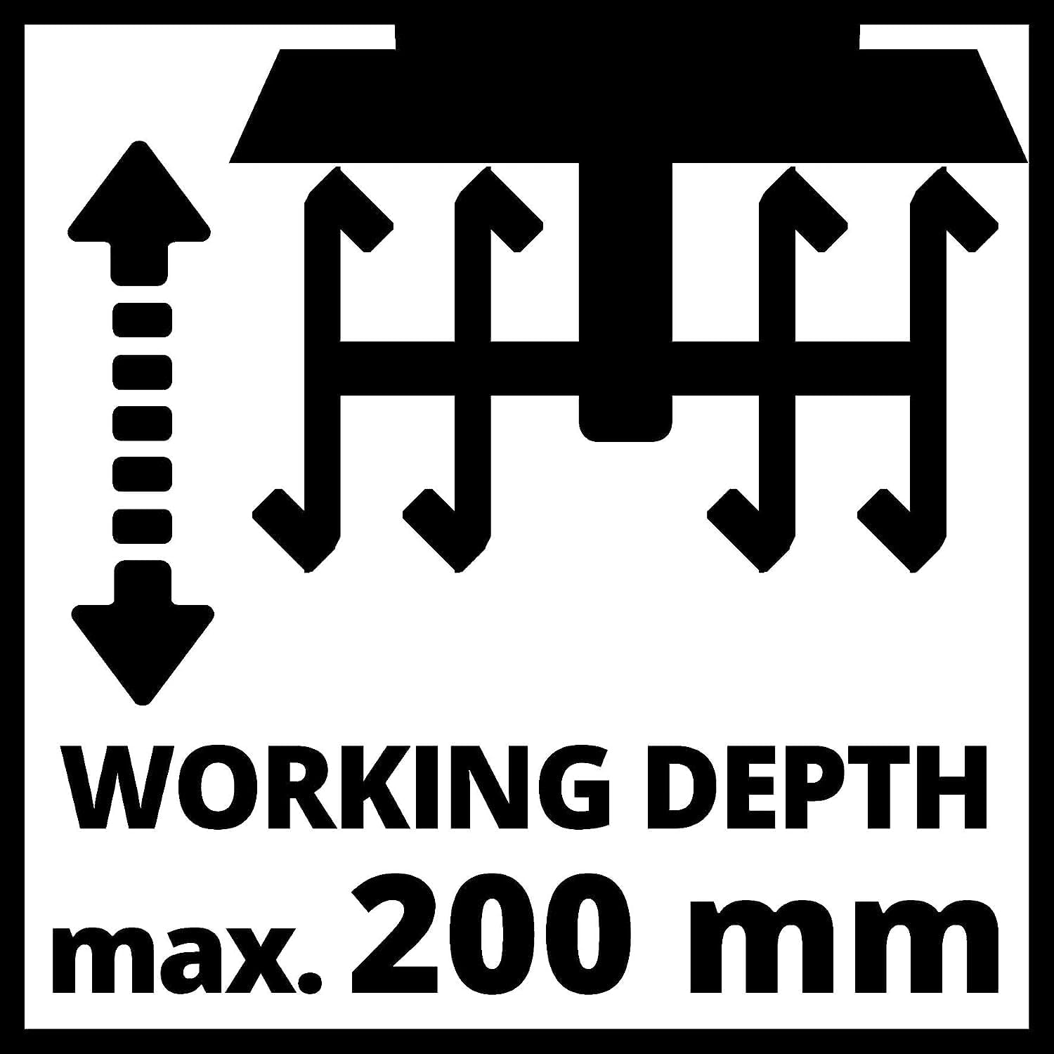 Einhell Motobineuse électrique GC-RT 1545 M (puissance de 1 500 W, moteur série, interrupteur de sécurité 2 points, débrayage anti-surcharge, guidon repliable, fraises de binage robustes)