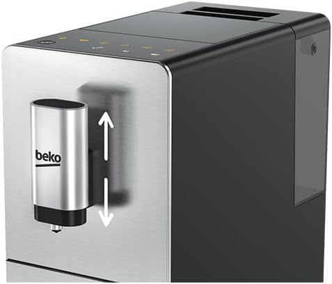 BEKO, Machine à café, expresso automatique, 1350 W / 19 bars, Capacité café : 125 g, Capacité eau : 1,4L, Système autonettoyant, 5 niveaux de broyage, Arrêt automatique, Façade Inox Brossé