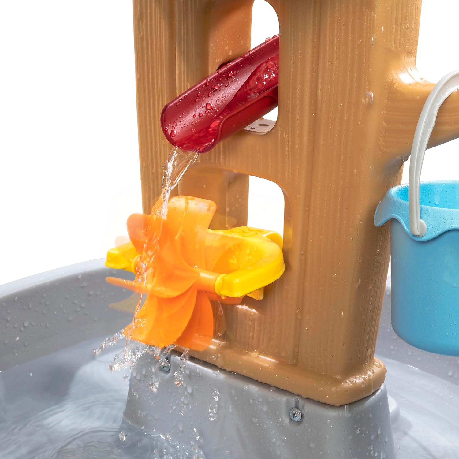 Step2 Rain Shower Splash Table d'eau avec 13 Accessoires - Bleu & Vert | Table Jeux d'eau | Table d’activité pour Le Jardin, Table Activité Eau | Table d'eau Extérieur
