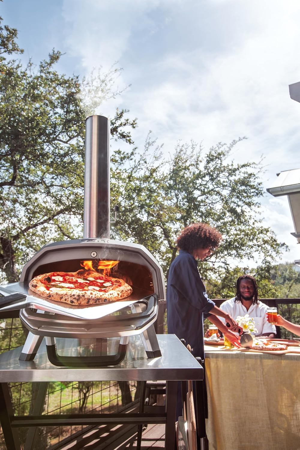 Ooni Karu 2 four à pizza multi-combustibles pour l'extérieur Four à pizza portable au bois et au gaz Pizzeria pour l'extérieur Four à pizza pour des pizzas authentiques cuites à la pierre