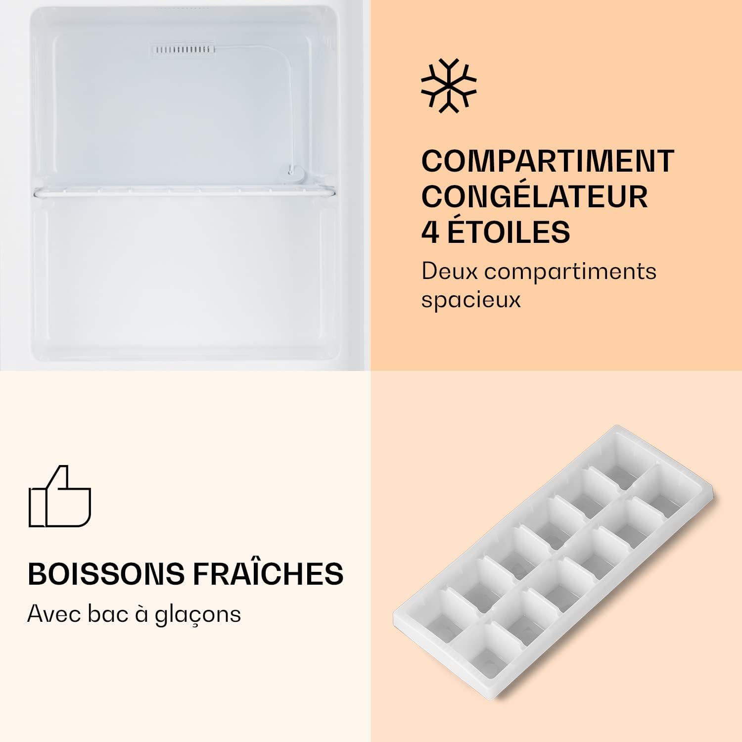 Klarstein Mini Congelateur Armoire, Petit Congélateur pour la Chambre et la Maison, Mini congélateur 33L, Congelateur Petite Taille avec Etagère, Econome en Energie, Appareil à glaçons et Grattoir