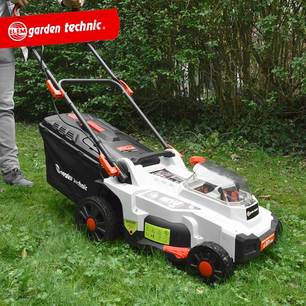 Tondeuse rechargeable 40V (2x20V) 37cm - Batteries et chargeur fournis - Elem Garden