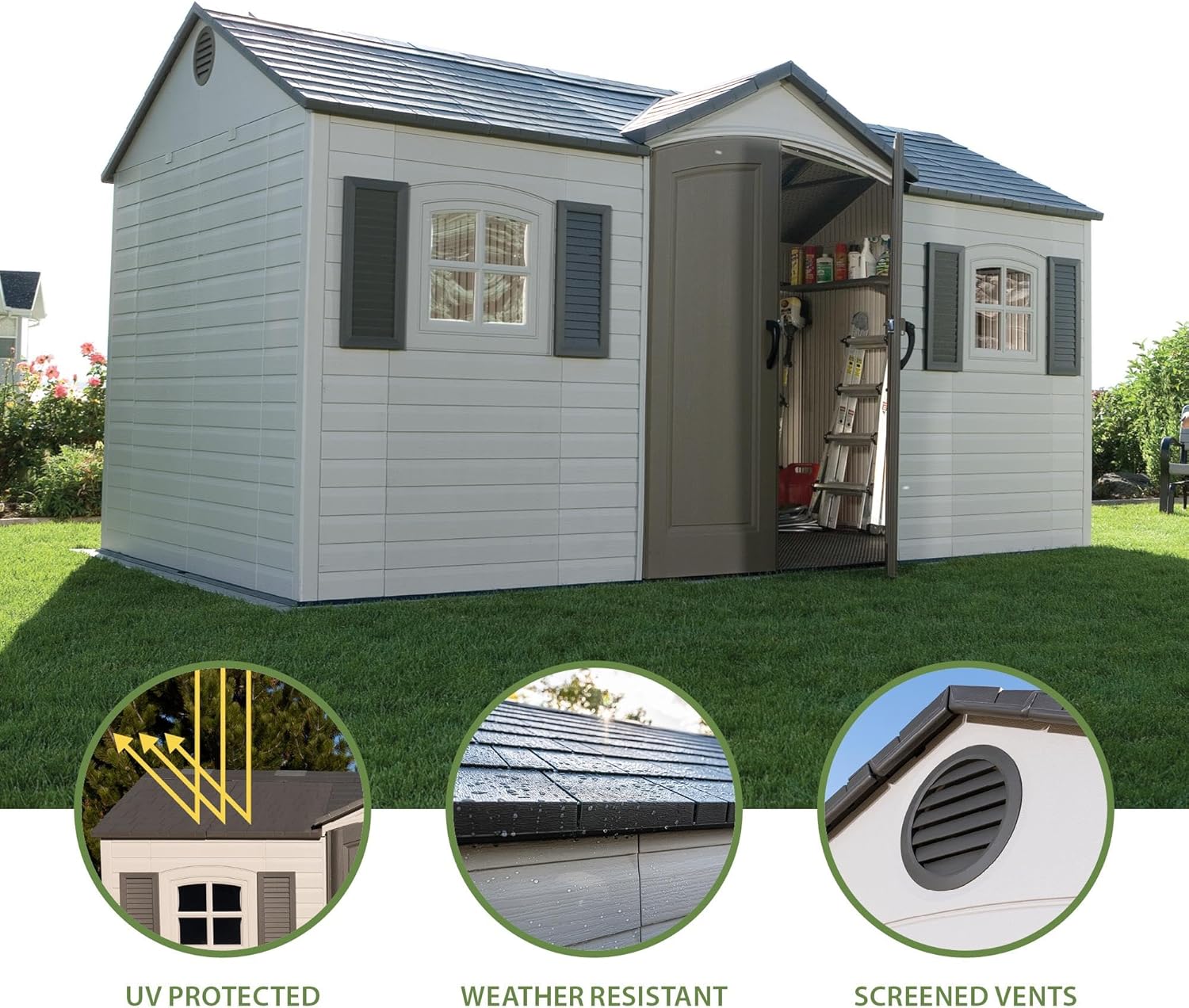 Lifetime Abri de Jardin Tan 132,7 x 204,4 x 227,9 cm