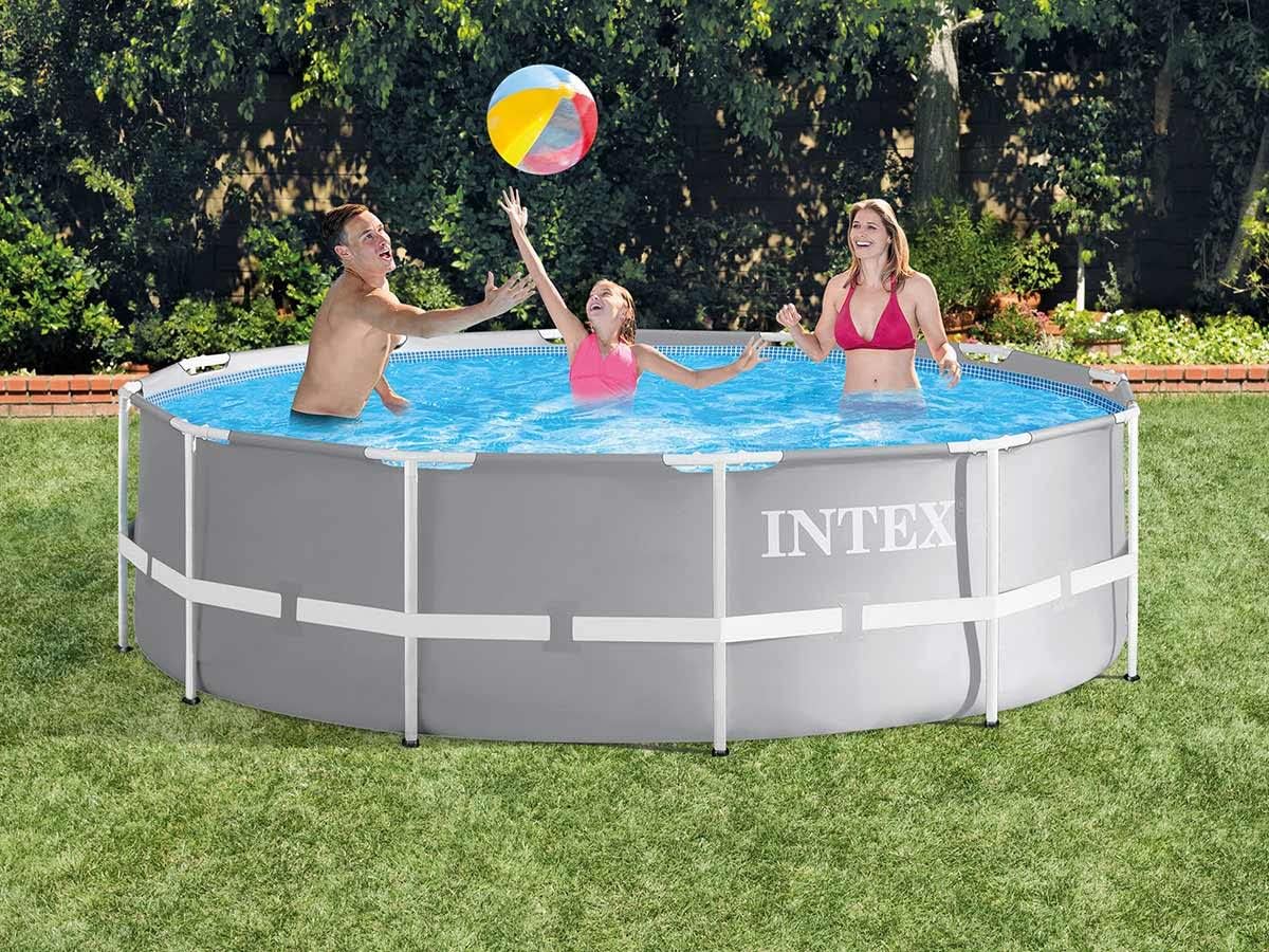 Intex piscine prism frame ronde tubulaire (ø)3,05 x (h)0,76m