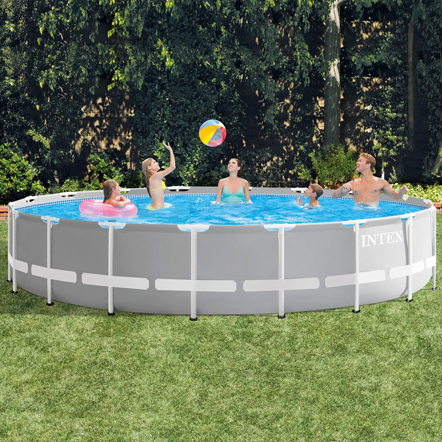 Intex piscine prism frame ronde tubulaire (ø)3,05 x (h)0,76m