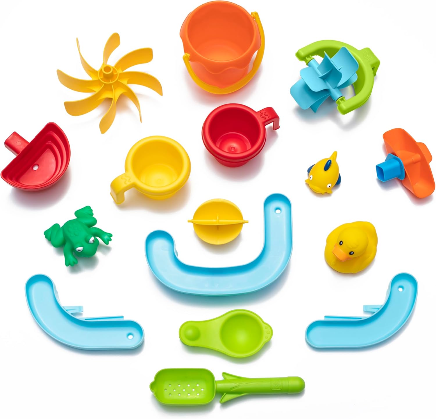 Step2 Rain Shower Splash Table d'eau avec 13 Accessoires - Bleu & Vert | Table Jeux d'eau | Table d’activité pour Le Jardin, Table Activité Eau | Table d'eau Extérieur