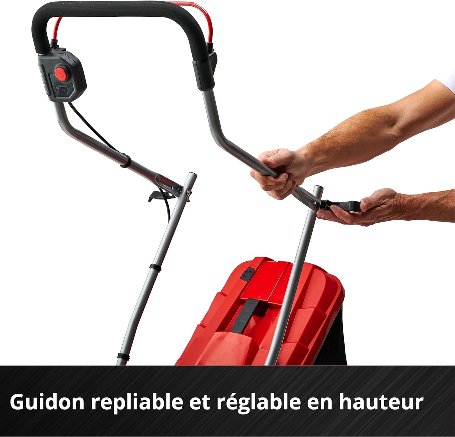 Einhell Tondeuse à gazon sans fil GE-CM 18/33 Li Kit Power X-Change (18V, Largeur de Coupe 33cm, Surface conseillée 200 m²) Livré avec Batterie 4,0 Ah et Chargeur