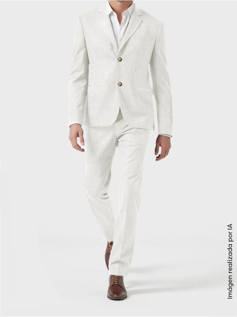 Traje de Lino Semi Slim Fit para Hombre 45281