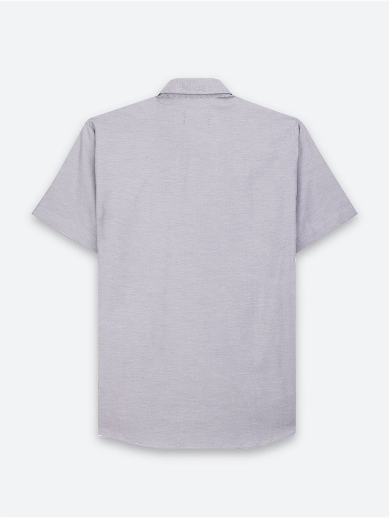 Camisa Casual Unicolor Manga Corta para Hombre 12199