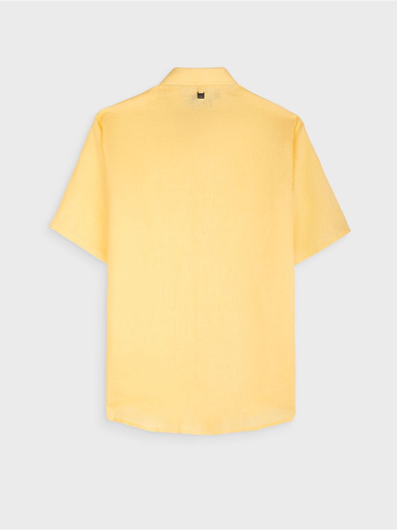 Camisa Manga Corta Unicolor para Hombre 03194
