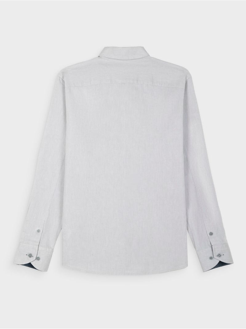 Camisa Unicolor Manga Larga para Hombre 42566