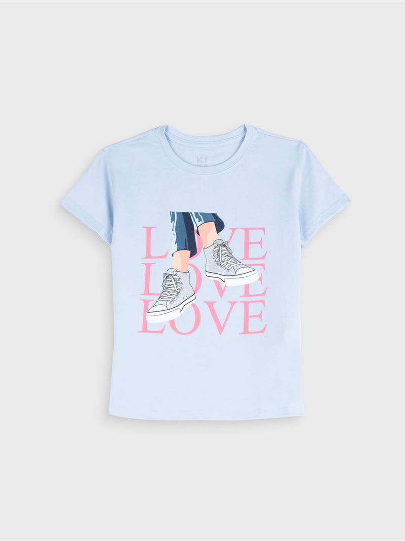 Camiseta con Estampado Localizado para Niña 14493
