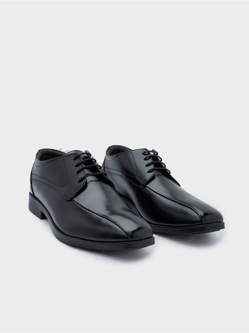 Zapato Formal con Doble Corte Paralelo Cosido Y Vuelto en La Puntera 42490