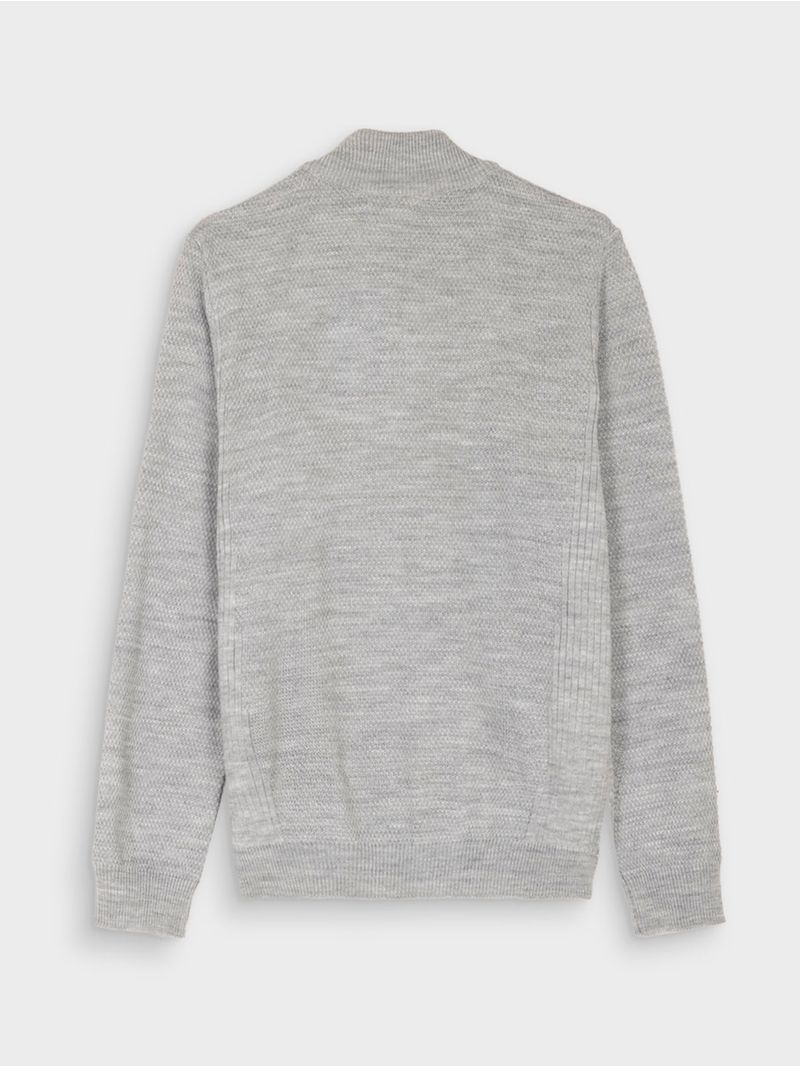 Suéter Cuello Camisero Textura para Hombre 12649