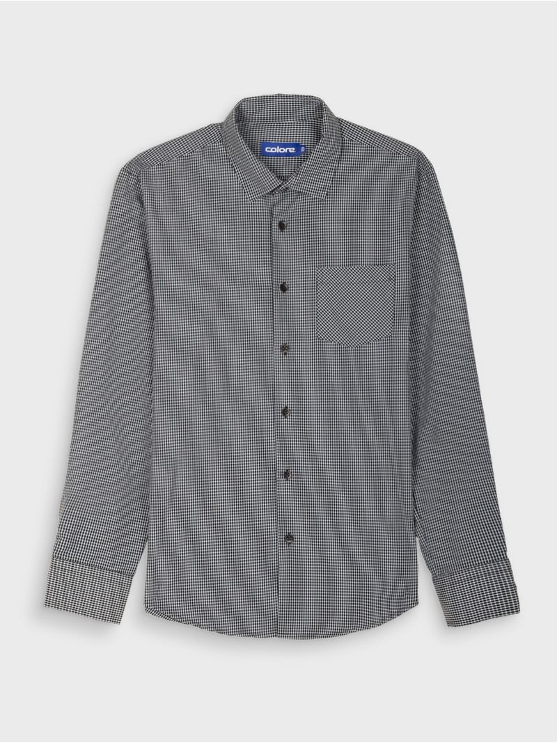 Camisa Casual de Cuadros Manga Larga para Hombre 13622