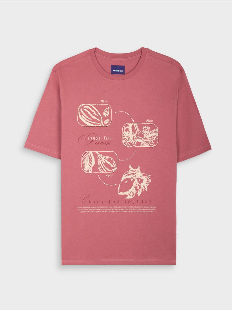 Camiseta Fit Oversize Estampado para Hombre 05656