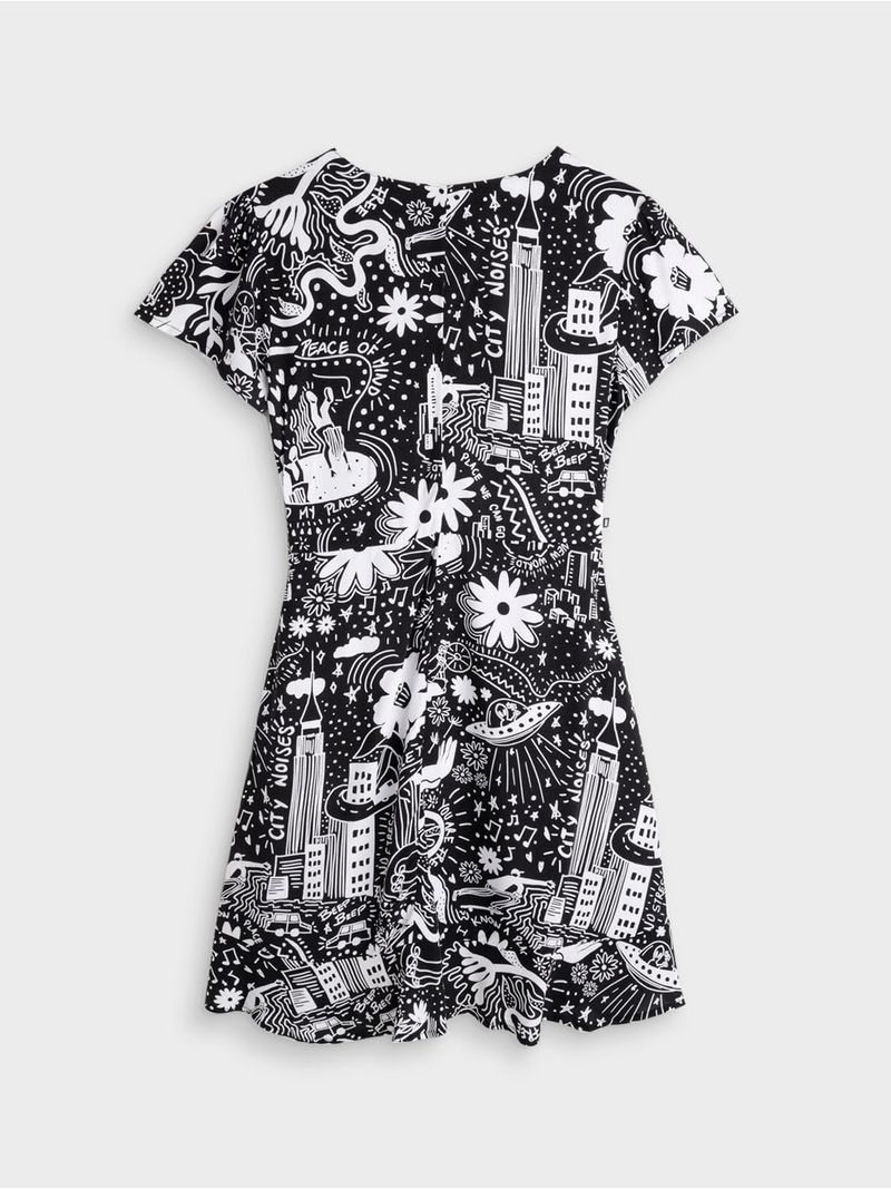 Vestido Corto con Estampado para Mujer 05111