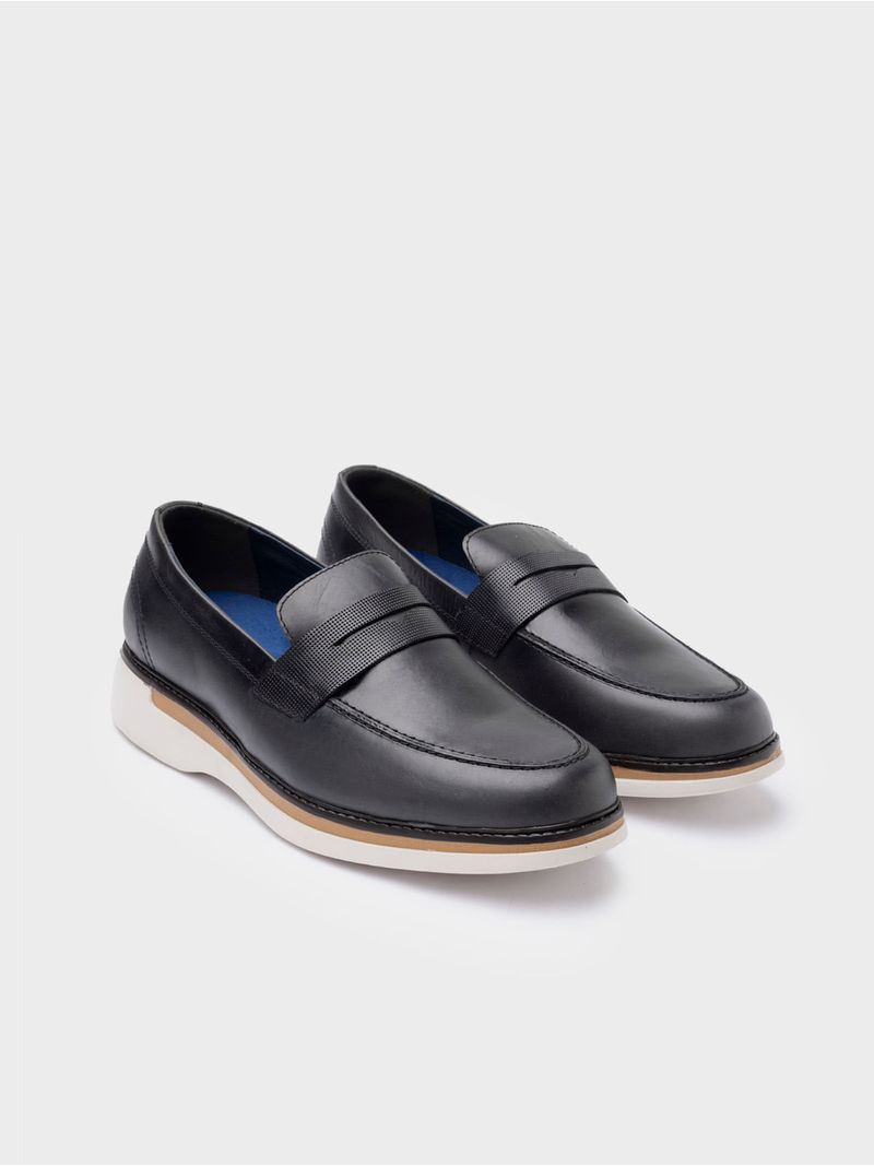 Mocasín Casual con Bigotera Texturizada para Hombre 38504