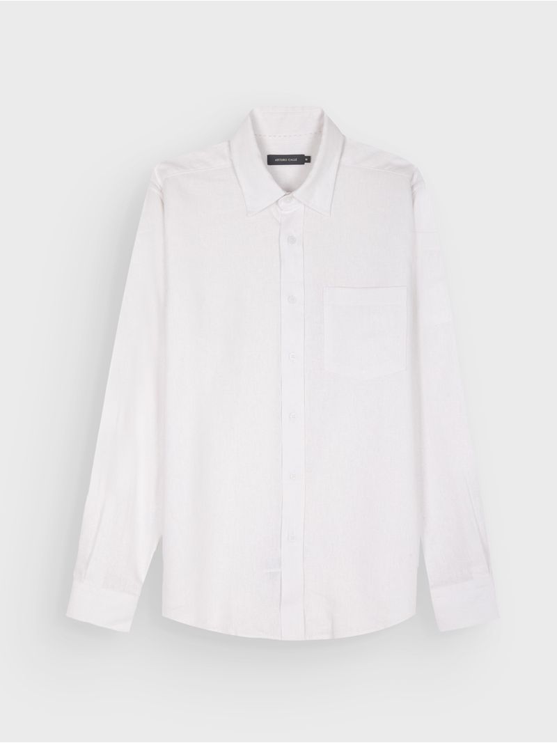 Camisa Lino Manga Larga para Hombre 38472