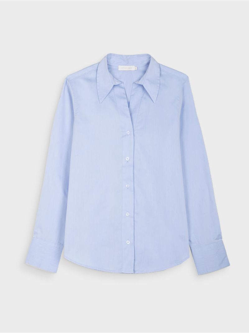 Camisa Unicolor de Botones para Mujer 41505