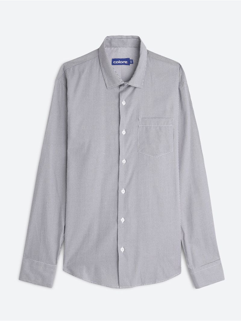 Camisa Casual Regular Fit A Rayas para Hombre 12469