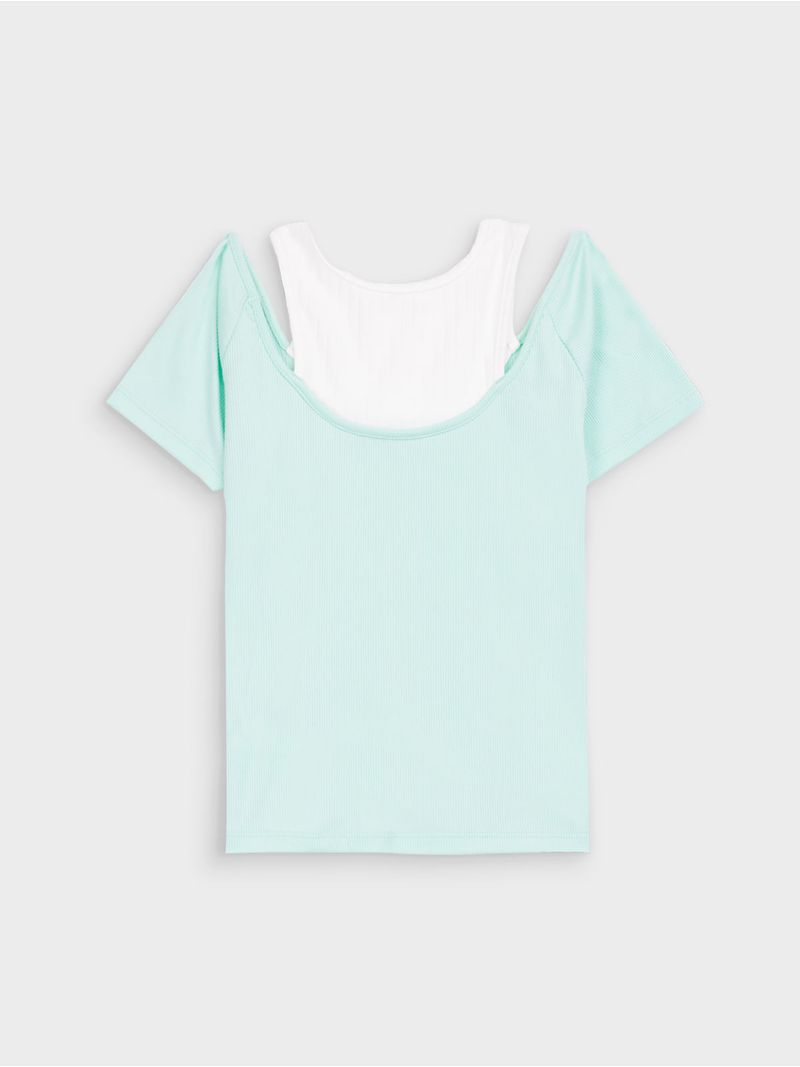 Camiseta con Detalle en El Cuello para Niña 14451