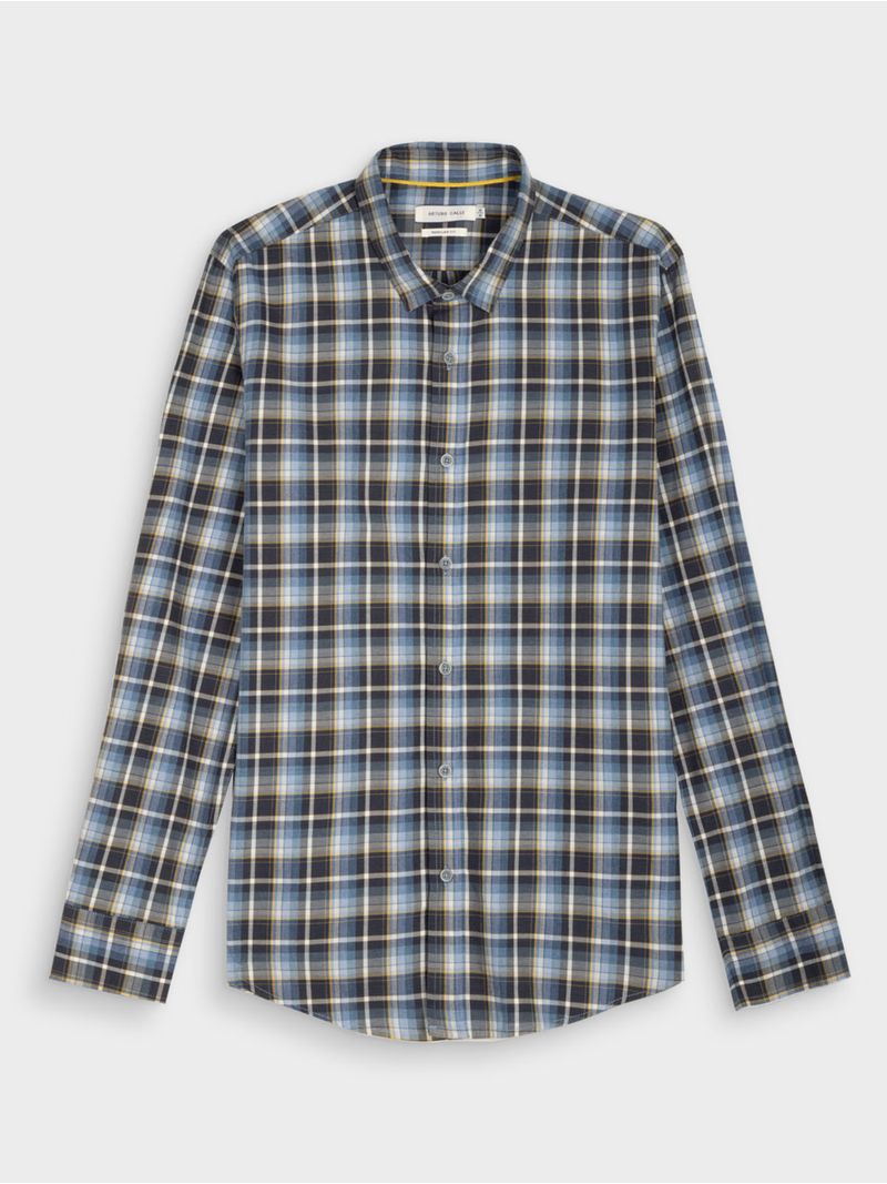 Camisa Cuadros Manga Larga para Hombre 36341