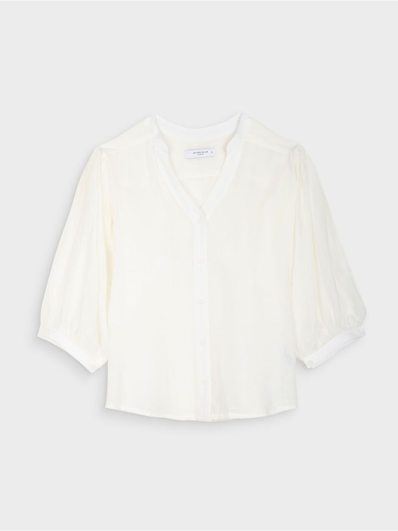 Blusa Unicolor con Botones para Mujer 41501