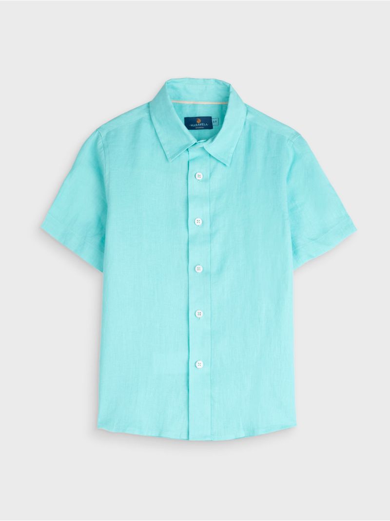 Camisa Manga Corta Unicolor para Niño 03053