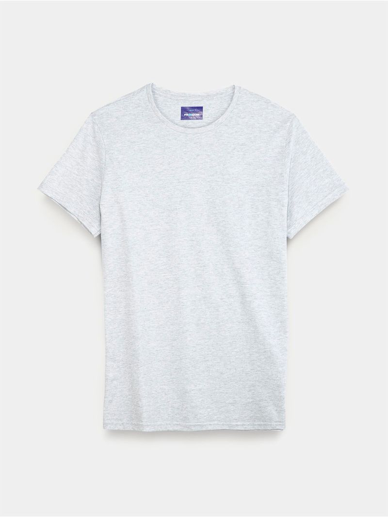 Camiseta Básica Unicolor Cuello Redondo para Hombre 00666