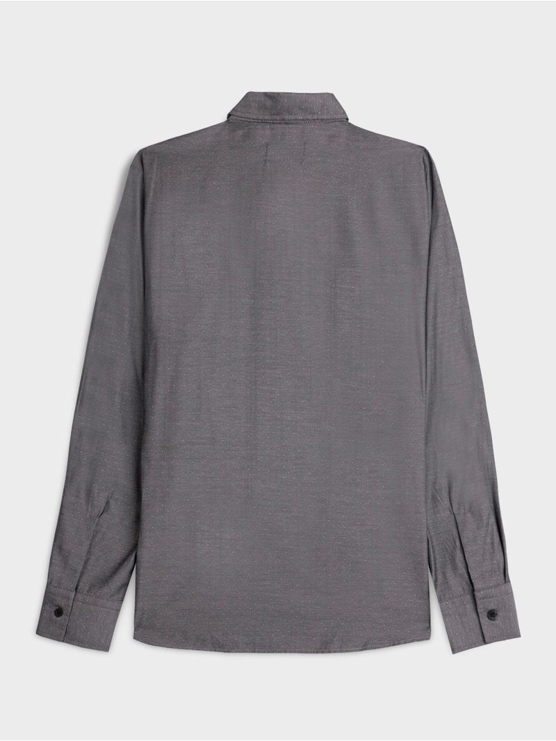 Camisa Casual Textura Manga Larga para Hombre 11695
