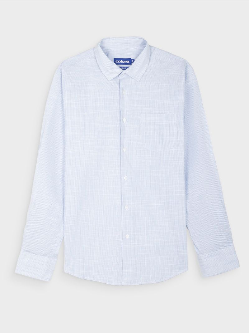 Camisa Casual de Rayas Manga Larga para Hombre 13100