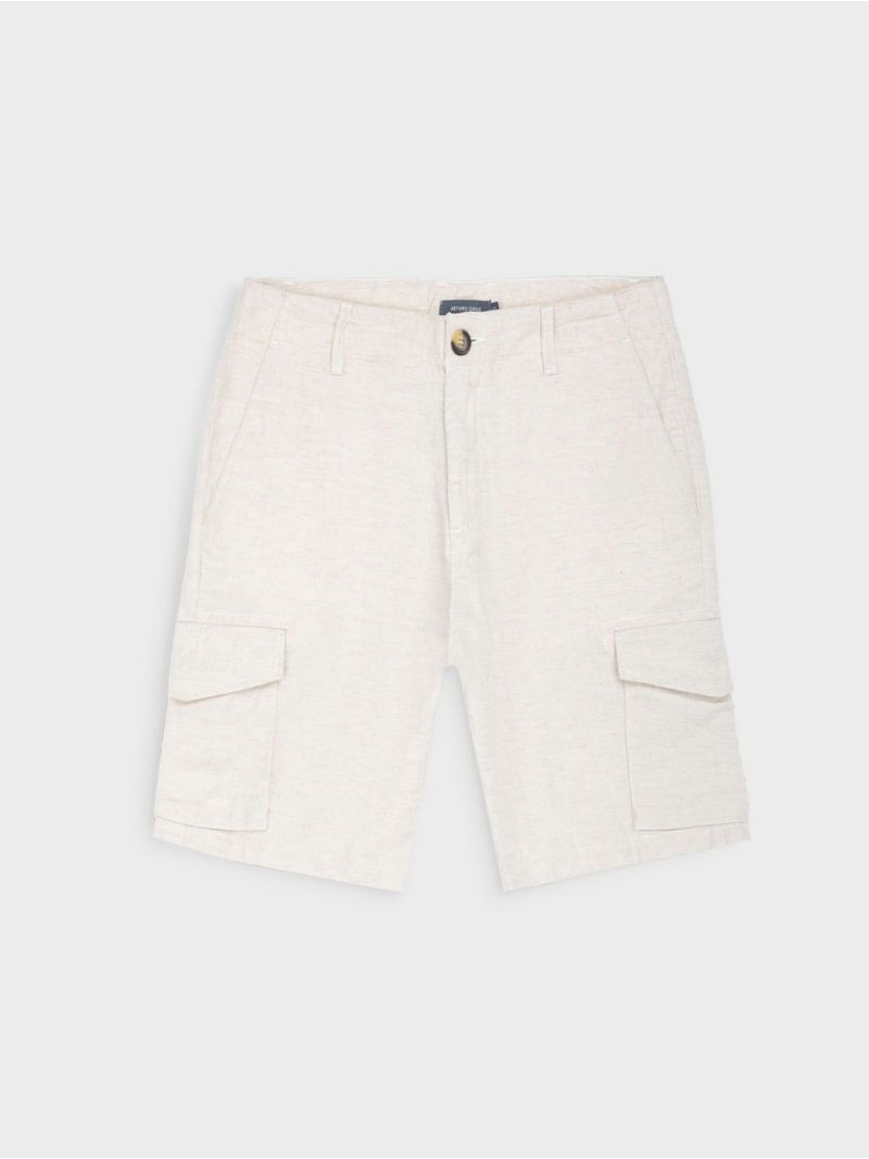 Bermuda en Lino Regular Fit para Hombre 44768